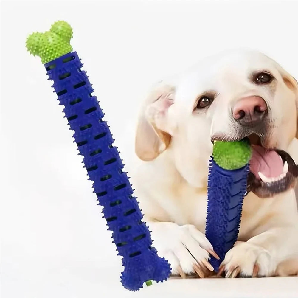 dog chew toy | durable food-grade rubber stick | promotes dental health | ideal for puppy teething & training | engaging, safe playtime for healthy teeth & gums
