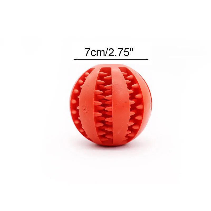 durable rubber dog chew ball toy | interactive elastic ball for teeth cleaning | pet fetch play | ideal for aggressive chewers | safe, non-toxic material