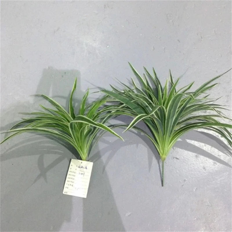 artificial silk chlorophytum branch faux plant for indoor desktop decor, ideal for office, home, and outdoor exhibitions - no pot