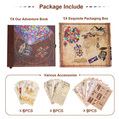 146 Page DIY Handmade Photo Album Scrapbook Our Adventure Book Retro Kraft Album Anniversary Wedding Memory Mother's Day Gift