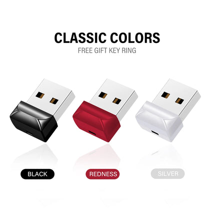 128GB USB 2.0 Flash Drive Oval Pen Drive High Speed Memory Stick for Data Transfer, Storage, Business Gifts, Key Chain Accessory
