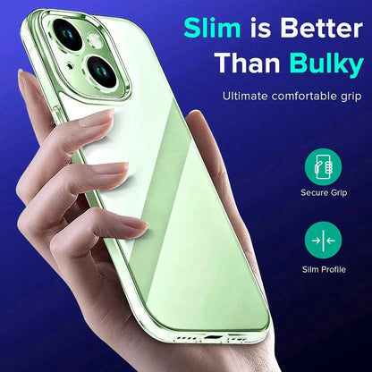 Shockproof Clear TPU Case for iPhone 14/15/16 Plus, Pro, Max - Lightweight, Anti-Scratch, Waterproof Protection
