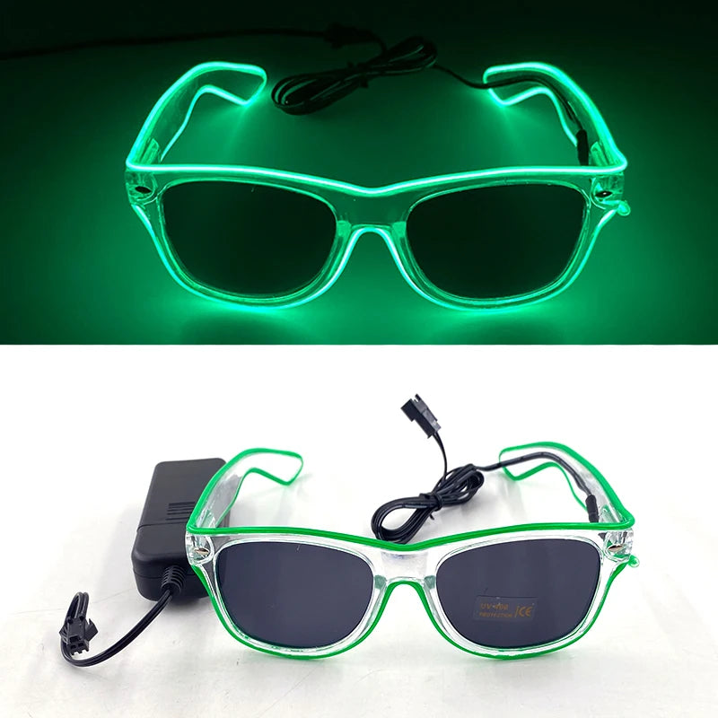 funny light up glasses luminous led mosaic glasses for men and women - halloween party supplies, glowing neon gafas for festive celebrations