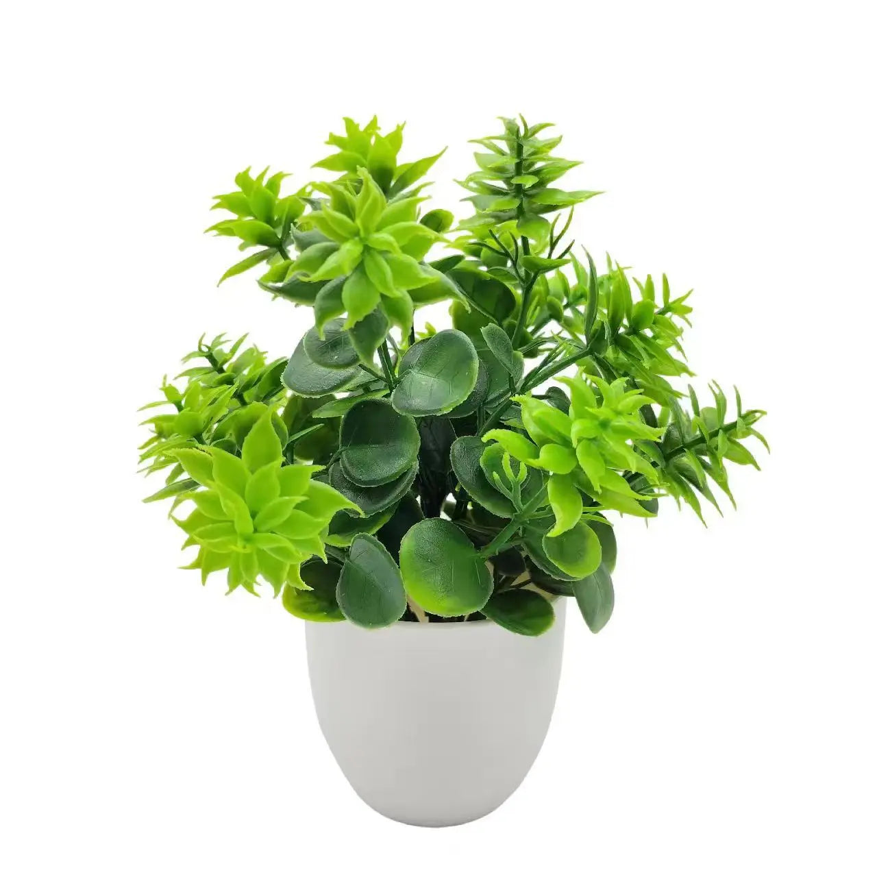 artificial plants in plastic pots - realistic greenery for home, office, living room, bedroom, outdoor party decor - durable flower bonsai style ornament