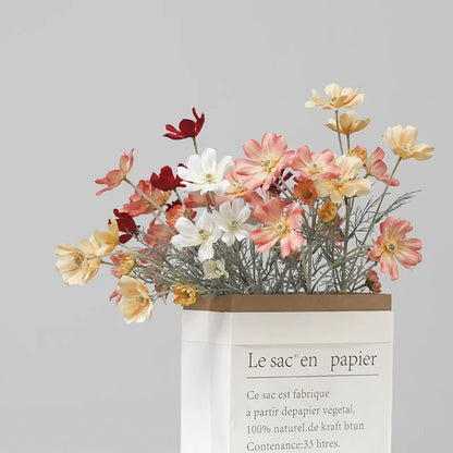 Artificial Gerbera Daisy Flower 60cm White Silk Stem for Home, Wedding, Table, Indoor Decor - Perfect for Anniversary, Baby Shower, Bridal Party, Birthday, Housewarming