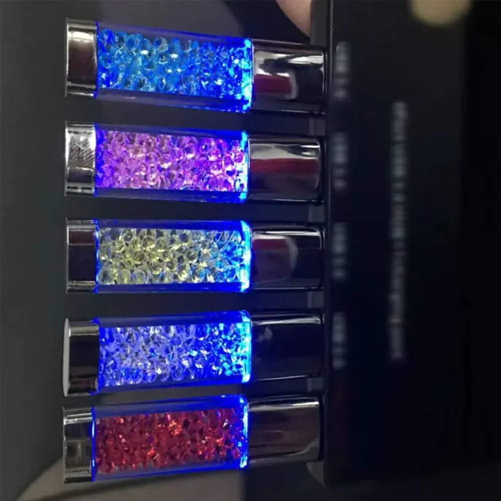 128gb crystal led usb 3.0 flash drive with metal design, high-speed memory stick for laptop, car, tv, ideal wedding and business gift, multiple colours available