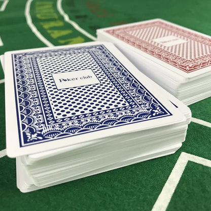 2 PCS/Set Waterproof Plastic Poker Playing Cards 2.48x3.46 Inch Scrub Cards for Texas Hold'em and Baccarat Game Nights, Durable and Easy to Handle Playing Cards