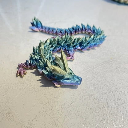 3D Printed Antistress Dragon Fidget Toy Rotatable Articulated 30cm Colors