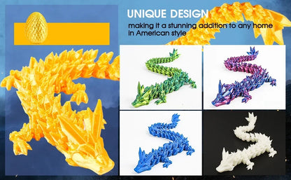 3D Printed Dragon Egg Gift Set Crystal Collectible Statue Home Decor