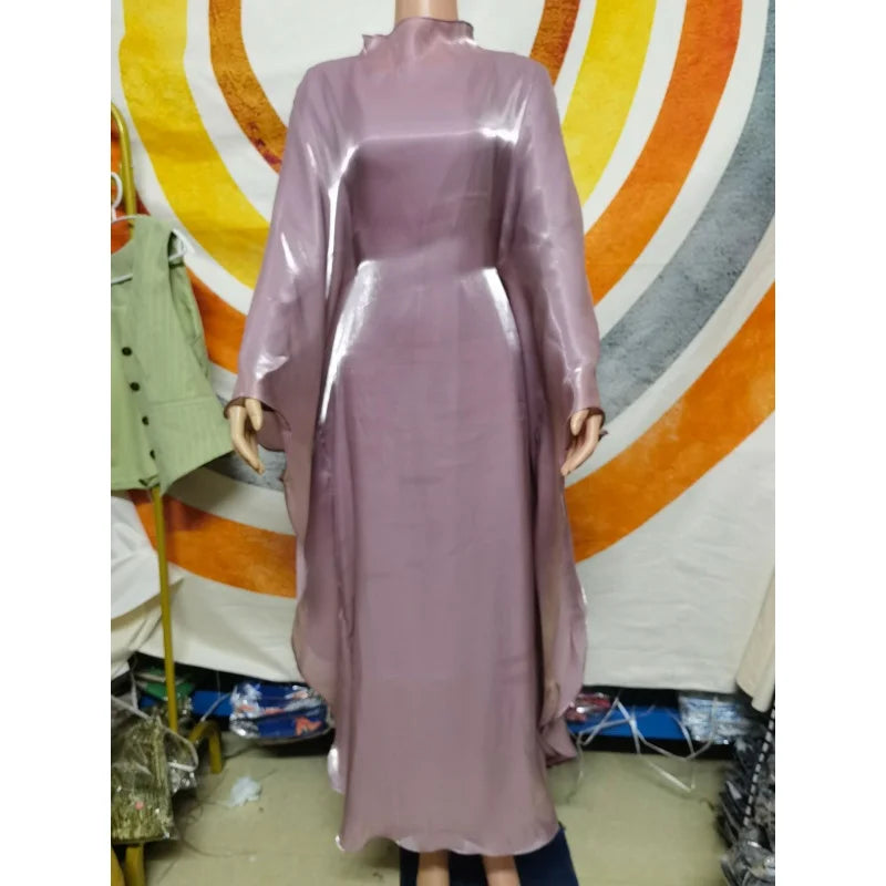 purple eid muslim ramadan abaya luxury evening party kaftan robe clothing for women - elegant a-line design, perfect for celebrations and special occasions