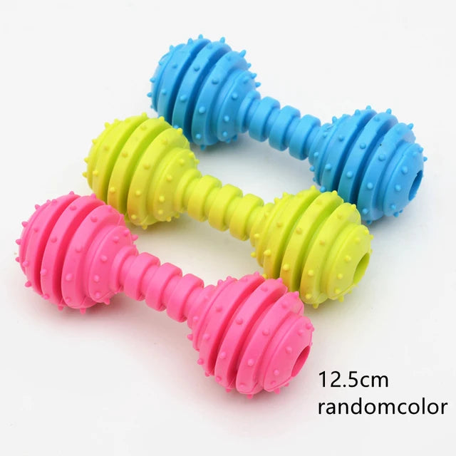 rubber pacifier ring chew toy for small dogs | durable bite-resistant | promotes dental health | puppy training aid | random colourful selection