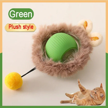 4.462 B0DKJPVJK4 green Automatic Rolling Ball Interactive Ball Cat Toys Pet Supplies Electric Dog and Cat Training To Imitate Rat Rechargeable Products