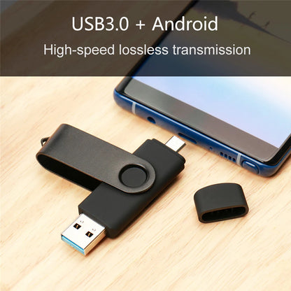 2 IN 1 OTG Pen Drive 128GB High Speed USB 3.0 Flash Drive 64GB Rotatable Memory Stick for Easy Data Storage and Transfer Key Chain USB Stick 16GB Mini U Disk