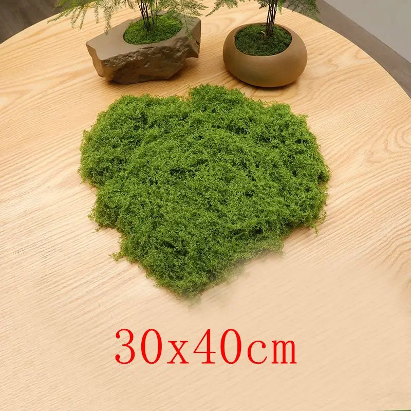 artificial green moss for diy crafts | faux silk moss for home decor, garden landscaping, outdoor displays | realistic grass look for creative projects | single piece