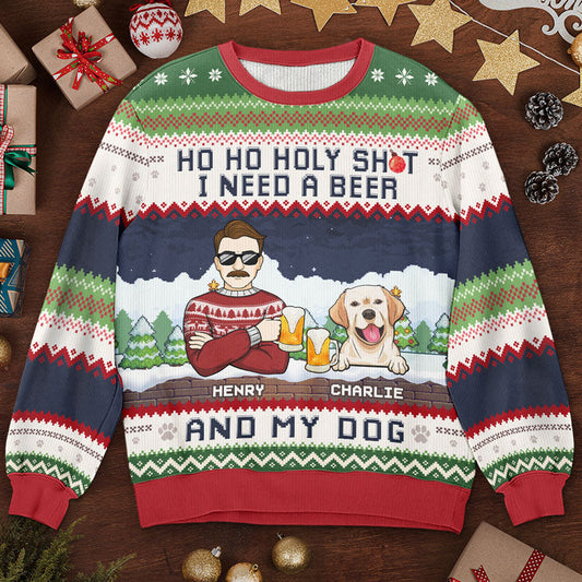 Personalized Custom Ugly Sweatshirt Unisex Wool Jumper Christmas Gift For Pet Owners Pet Lovers