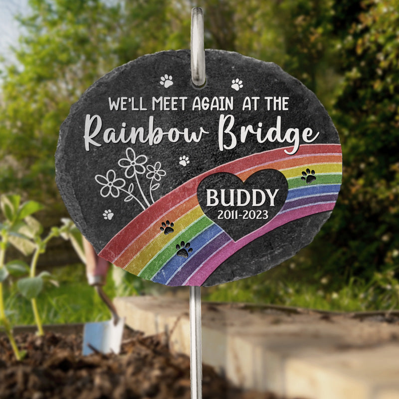 a piece of my heart - memorial garden slate with hook - sympathy gift for pet owners, pet lovers, weather resistant slate memorial