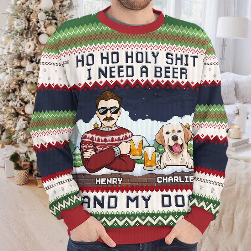 personalized custom ugly sweatshirt unisex wool jumper christmas gift for pet owners pet lovers