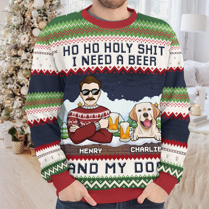 Personalized Custom Ugly Sweatshirt Unisex Wool Jumper Christmas Gift For Pet Owners Pet Lovers