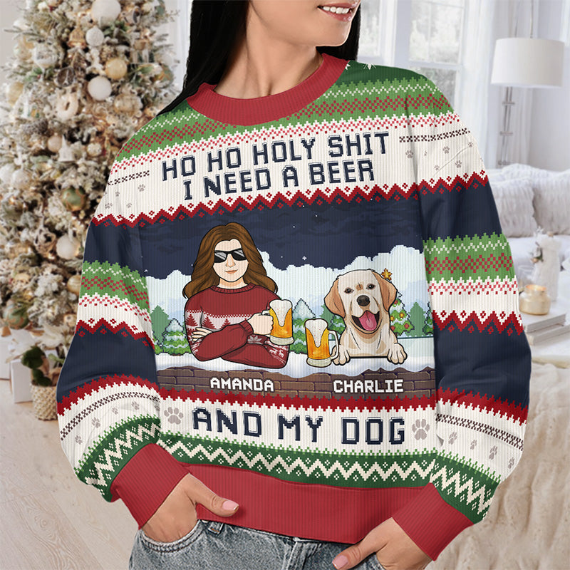 personalized custom ugly sweatshirt unisex wool jumper christmas gift for pet owners pet lovers