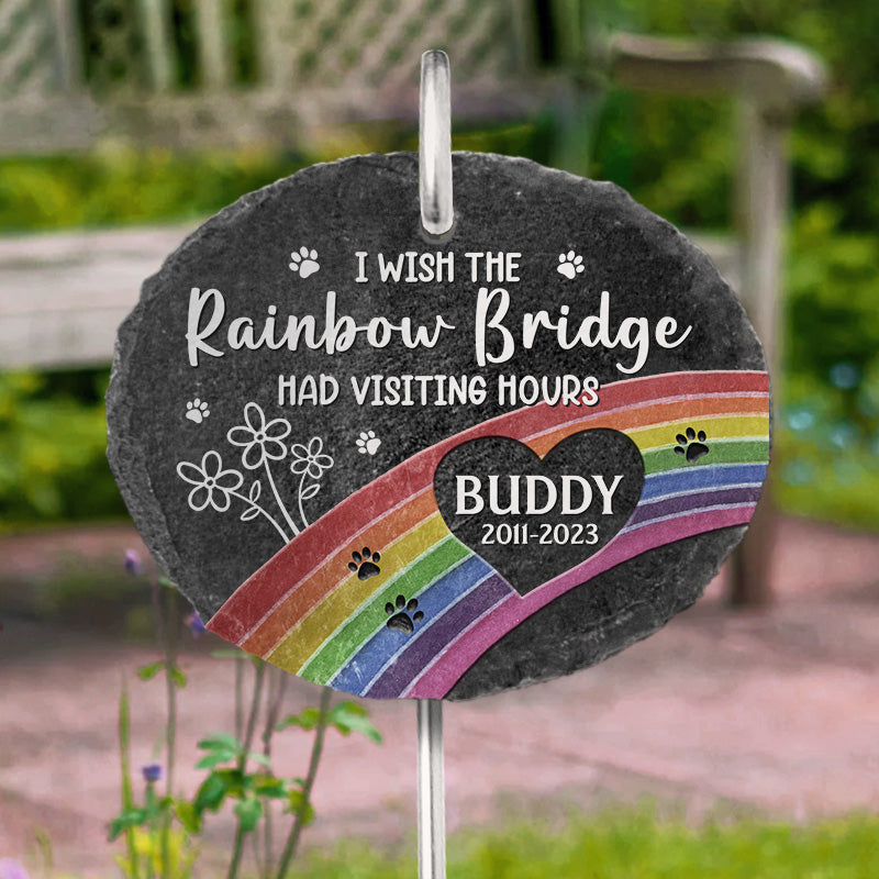 a piece of my heart - memorial garden slate with hook - sympathy gift for pet owners, pet lovers, weather resistant slate memorial