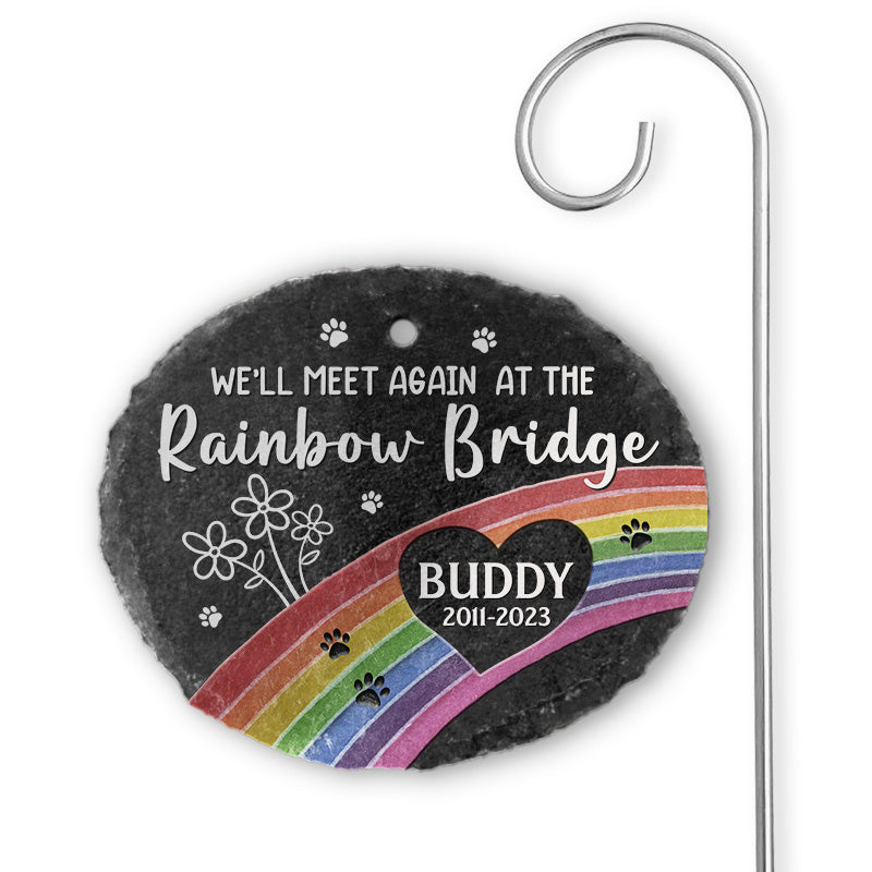 a piece of my heart - memorial garden slate with hook - sympathy gift for pet owners, pet lovers, weather resistant slate memorial