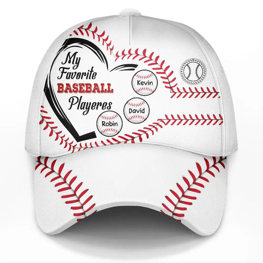 My Favorite Baseball Players - Personalized Classic Cap for Dads and Men, Comfortable Adjustable Baseball Hat, Ideal Gift for Father's Day, Birthdays, and Anniversaries