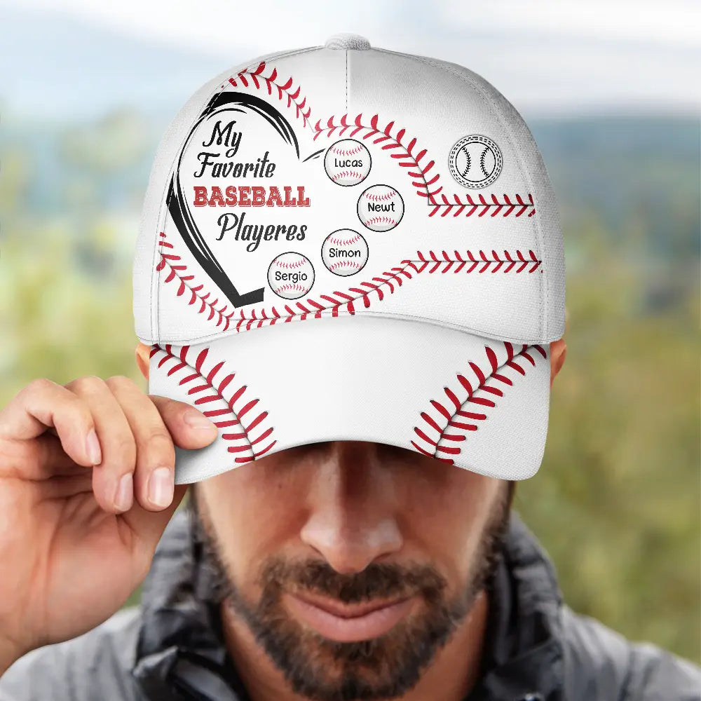 my favorite baseball players - personalized classic cap for dads and men, comfortable adjustable baseball hat, ideal gift for father's day, birthdays, and anniversaries