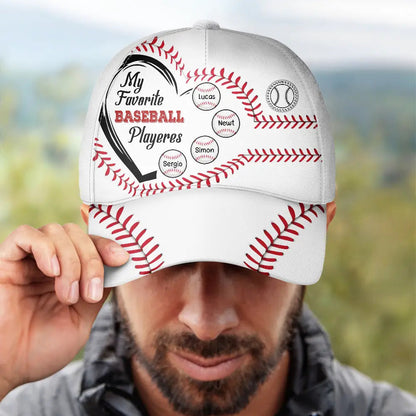 My Favorite Baseball Players - Personalized Classic Cap for Dads and Men, Comfortable Adjustable Baseball Hat, Ideal Gift for Father's Day, Birthdays, and Anniversaries