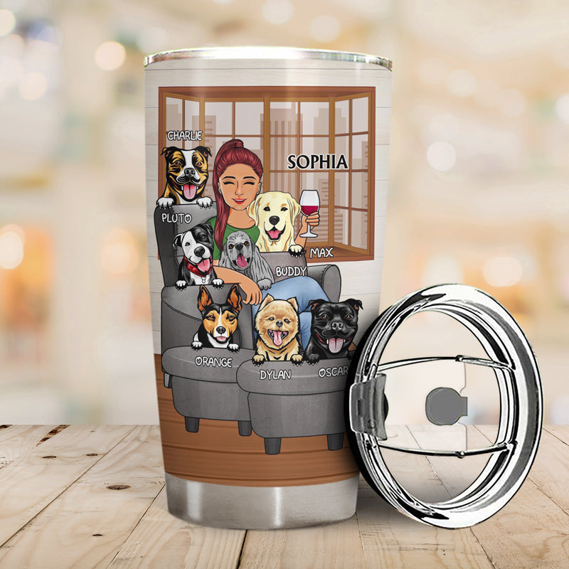 thank you best dog mom ever tumbler - mother gift - insulated stainless steel drinkware for dog lovers