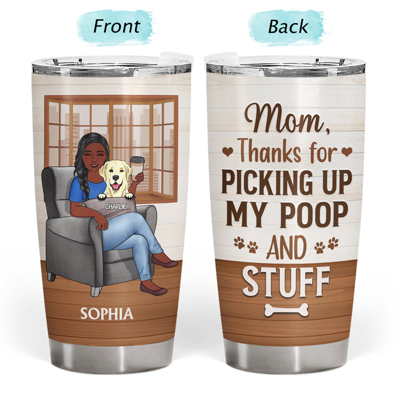 thank you best dog mom ever tumbler - mother gift - insulated stainless steel drinkware for dog lovers