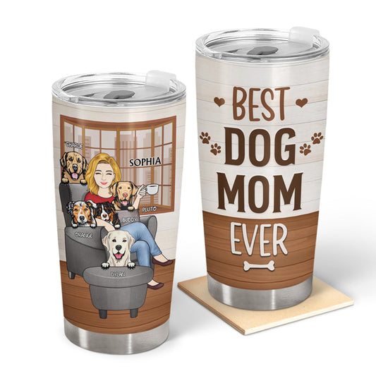 Thank You Best Dog Mom Ever Tumbler - Mother Gift - Insulated Stainless Steel Drinkware for Dog Lovers