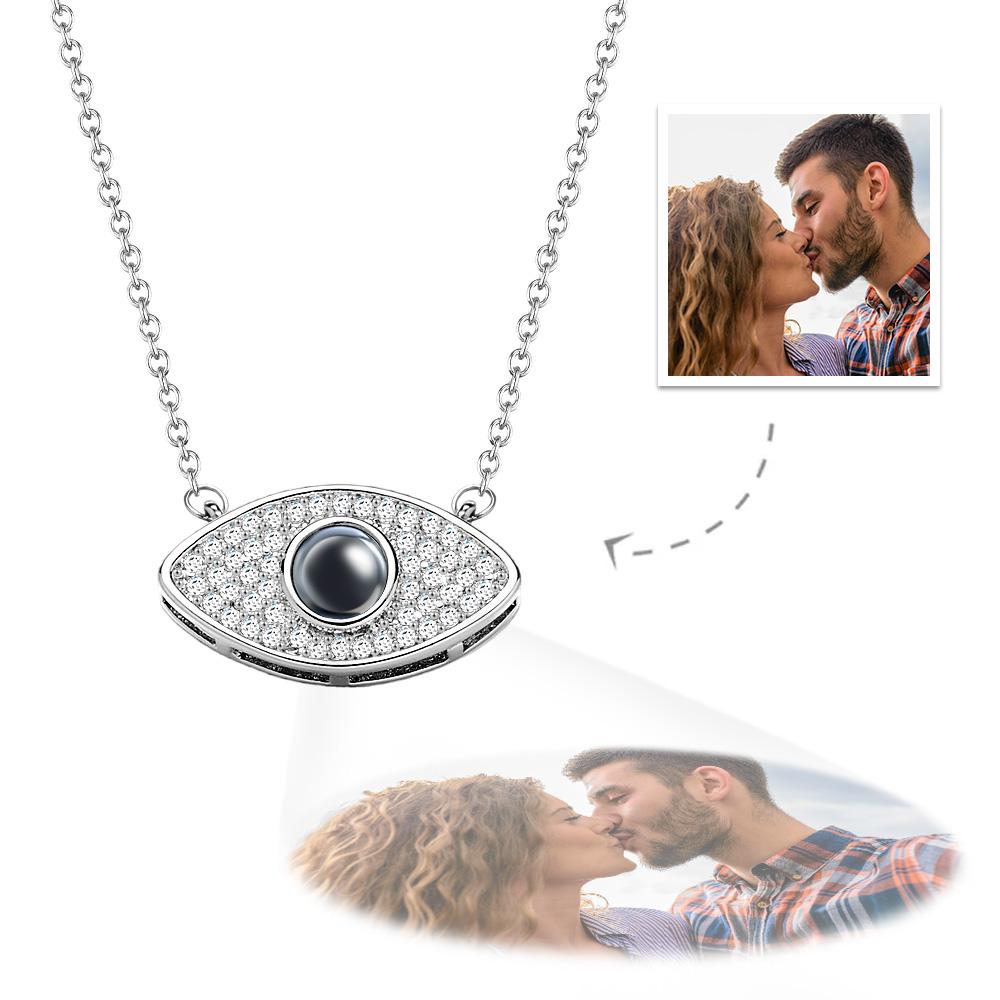evil eye projection necklace custom photo necklace for women