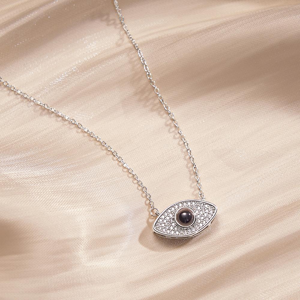 evil eye projection necklace custom photo necklace for women