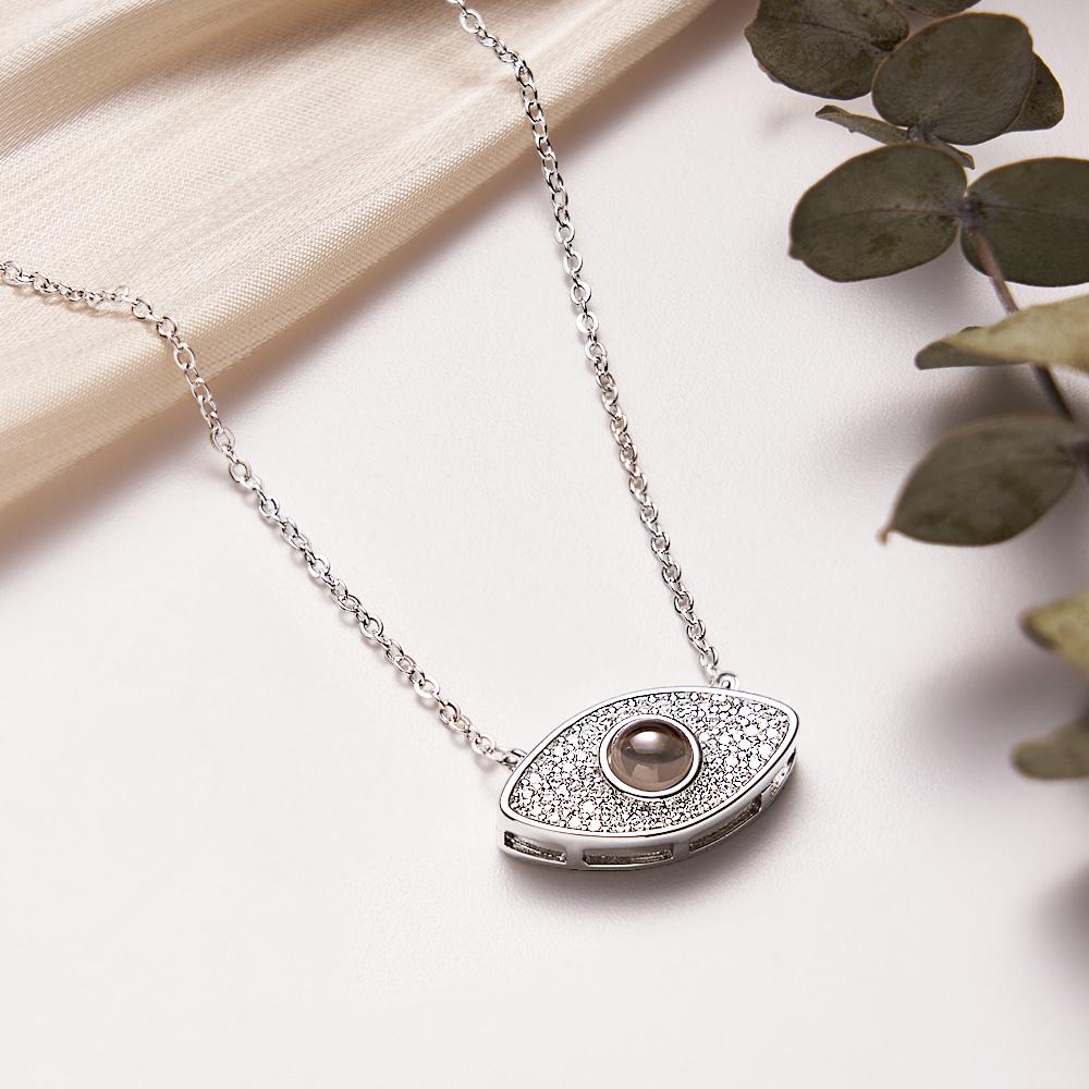 evil eye projection necklace custom photo necklace for women