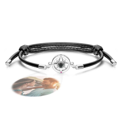 Custom Projection Bracelet Compass Trendy Simple Gifts for Men - Stylish Navigational Bracelet for Outdoor Enthusiasts and Fashion Lovers