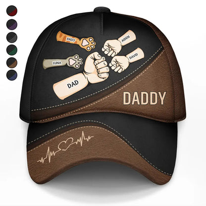 Fist Bump, Best Friends For Life Kid Pet Cap for Dads and Grandpas, Adjustable Classic Hat, Stylish Gift for Pet Lovers, Comfortable Polyester Cotton Blend