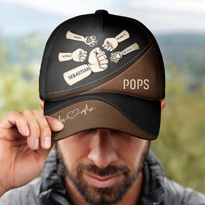 Fist Bump, Best Friends For Life Kid Pet Cap for Dads and Grandpas, Adjustable Classic Hat, Stylish Gift for Pet Lovers, Comfortable Polyester Cotton Blend