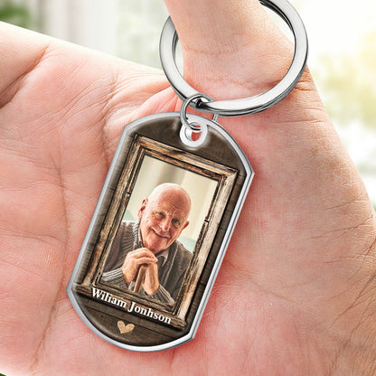 You're Always By My Side - Upload Image, Personalized Keychain for Loved Ones, Memorial Gift, Stainless Steel, 3 Inch, Meaningful Keepsake