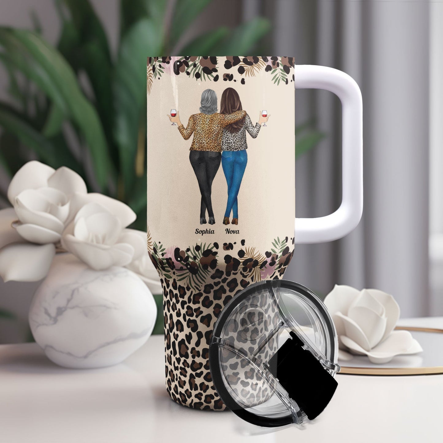 to my daughter whisper back i am the storm - 40oz tumbler with straw, personalised stainless steel travel mug, gift for daughters, birthday, graduation, mother's day
