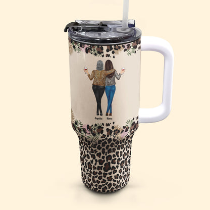 To My Daughter Whisper Back I Am The Storm - 40oz Tumbler With Straw, Personalised Stainless Steel Travel Mug, Gift For Daughters, Birthday, Graduation, Mother's Day