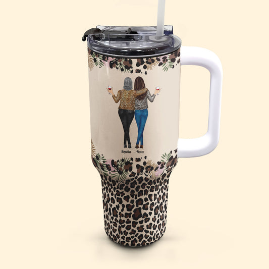 To My Daughter Whisper Back I Am The Storm - 40oz Tumbler With Straw, Personalised Stainless Steel Travel Mug, Gift For Daughters, Birthday, Graduation, Mother's Day
