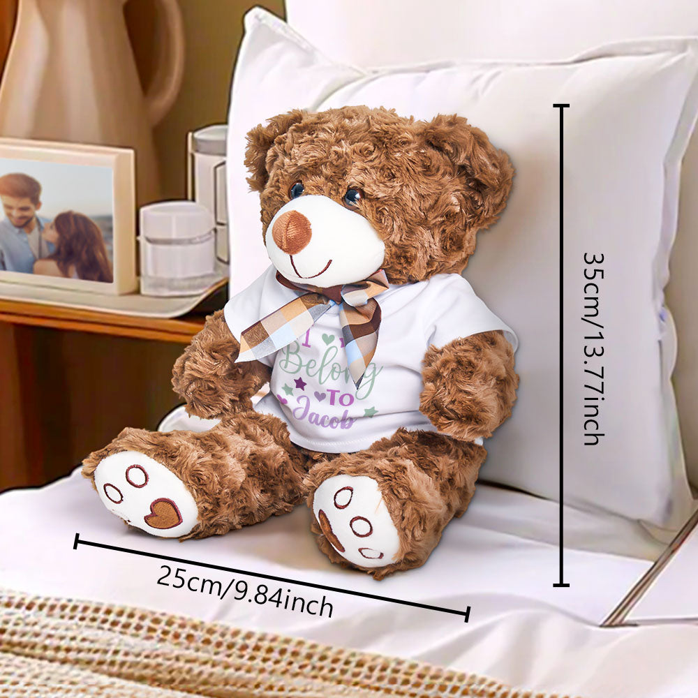 personalized bear plush stuffed toy gift for baby shower - soft cuddly teddy for newborns, ideal keepsake for baby showers and nursery decor
