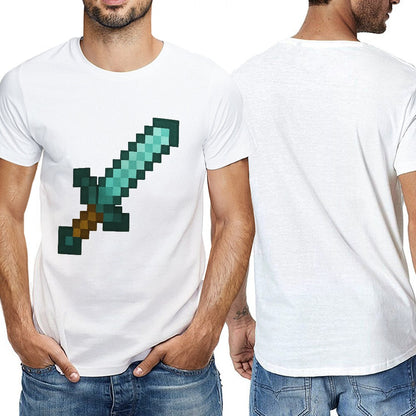 Men's 100% Cotton Short Sleeve T-Shirt with Unique Double-Sided Print Graphic Design for Fitness, Leisure, Travel, and Home - Great Gift for Men, Trendy Casual Unisex Tee