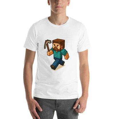 Unisex 100% Cotton Men's Short Sleeve T-Shirt with Unique Double-Sided Print for Fitness Travel Events Casual Wear Gift for Him Comfortable Breathable Stylish Trendy Fashion