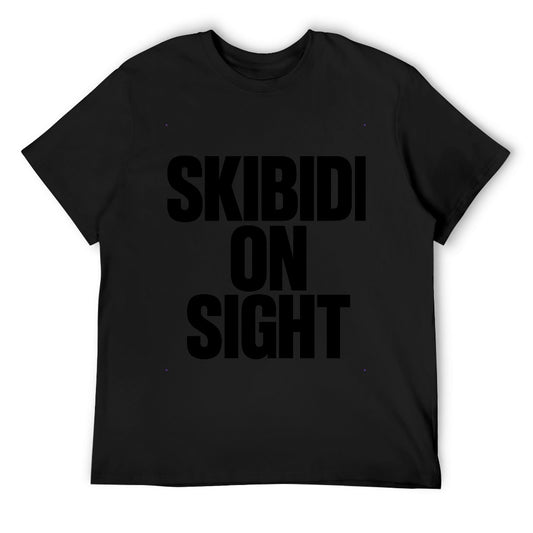 Men's T-Shirt 100% Cotton Skibidi on Sight, Stylish Casual Tee for Men, Comfortable Fit for Everyday Wear, Eye-Catching Graphic Print, Ideal for Gym, Outings, or Lounging