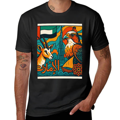 Men's Short Sleeve T-Shirt 100% Cotton Casual Graphic Tee Double-Sided Print Comfortable Fit for Fitness Travel Events Gift for Him Stylish Design