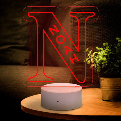 A-Z 26 Letters Led Lamp Custom Name Night Light for Kids, Colour Changing Acrylic Night Light, Personalised Bedroom Decor, Gift for Him or Her
