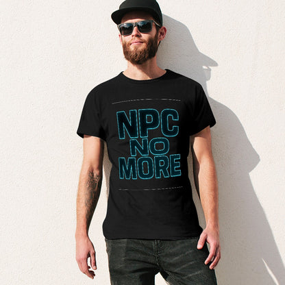 Men's T-shirt 100% Cotton NPC No More Graphic Tee for Casual Wear, Fitness, and Leisure - Comfortable, Breathable Fabric, Vibrant Print, Available in Multiple Sizes