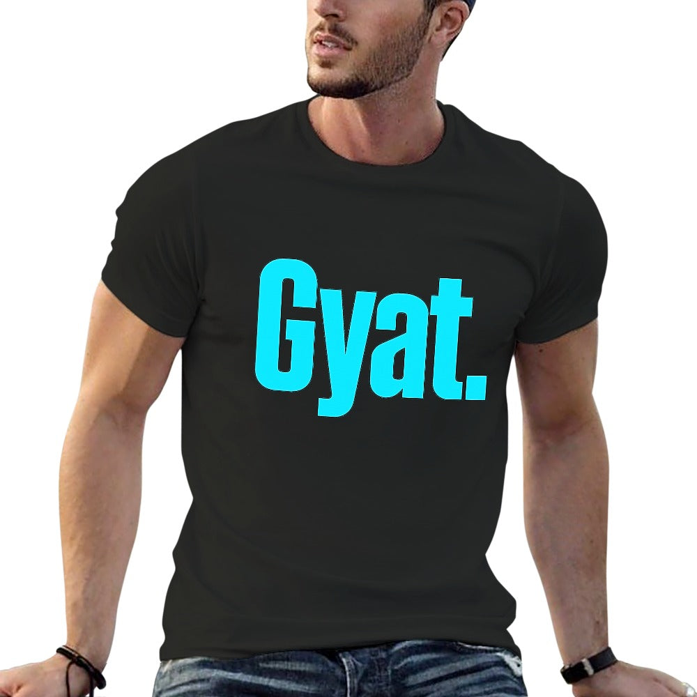 2025 150g men's short sleeve t-shirt gyat. stylish cotton tee for fitness, casual outings, and everyday wear, breathable comfort, unique graphic design, ideal gift for trendsetters