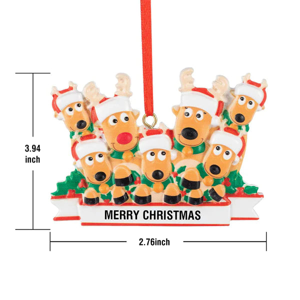 custom name reindeer family xmas ornament personalised decoration gifts for christmas tree